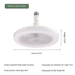 360 Rotating Smart Ceiling Fan Multicolor Led Light