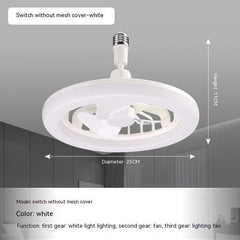 360 Rotating Smart Ceiling Fan Multicolor Led Light