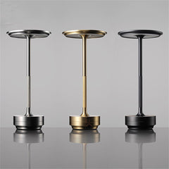 Metallic Cordless Rechargeable Waterproof Table Lamp