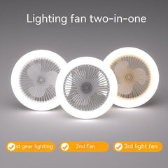 360 Rotating Smart Ceiling Fan Multicolor Led Light