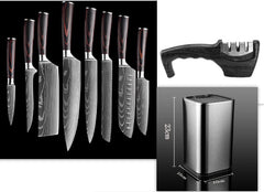 Damascus Pattern Steel Knife Set